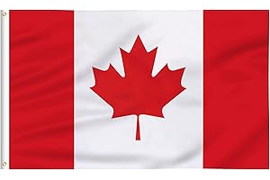 FLAGBURG Large Canada Flag 5x8 FT Large Heavy Duty Canadian Flag with Print Vivid Color and UV Fade Resistant for Canada Day 