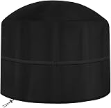 Dokon Large Fire Pit Cover Waterproof Round Ø80x50cm Black view 1