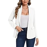 MINTLIMIT Blazers for Women Long Sleeve Button Front Blazer Notch Lapel Casual Work Office Suit Jackets with Pocket