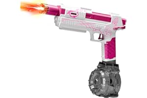 fygurso Electric Water Gun for Adults Kids, Automatic Squirt Gun with a Long Range of up to 26 Ft, LED Light Large Capacity IP7 Waterproof Fully Auto Water Gun(Pink)