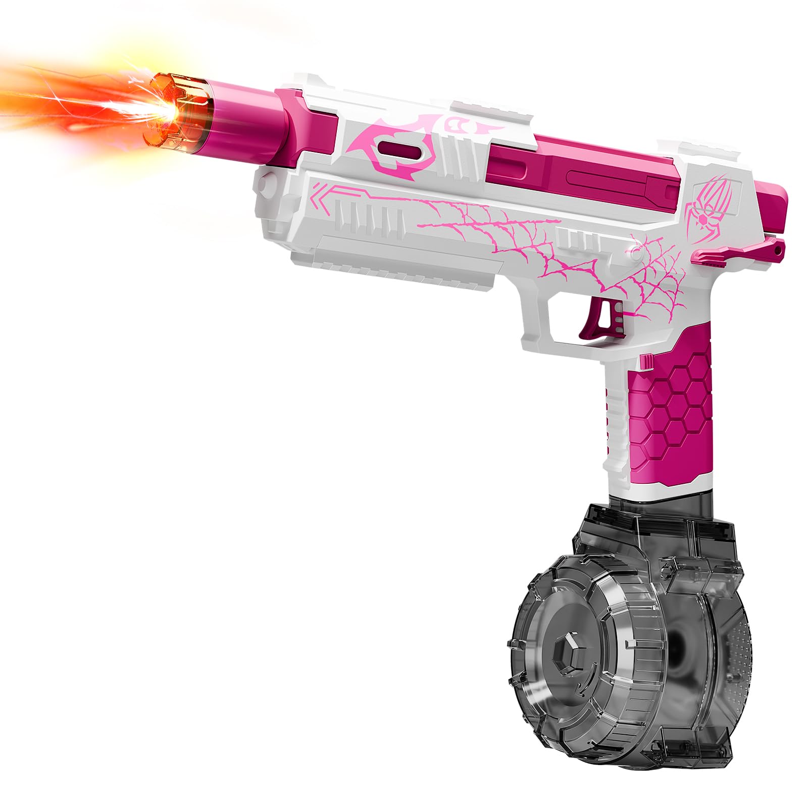 Photo 1 of fygurso Electric Water Gun for Adults Kids, Automatic Squirt Gun with a Long Range of up to 26 Ft, LED Light Large Capacity IP7 Waterproof Fully Auto Water Gun(Pink)