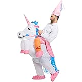 TOLOCO Inflatable Unicorn Rider Costume Inflatable Costumes For Adults or Kid Halloween Costume Blow Up Costume