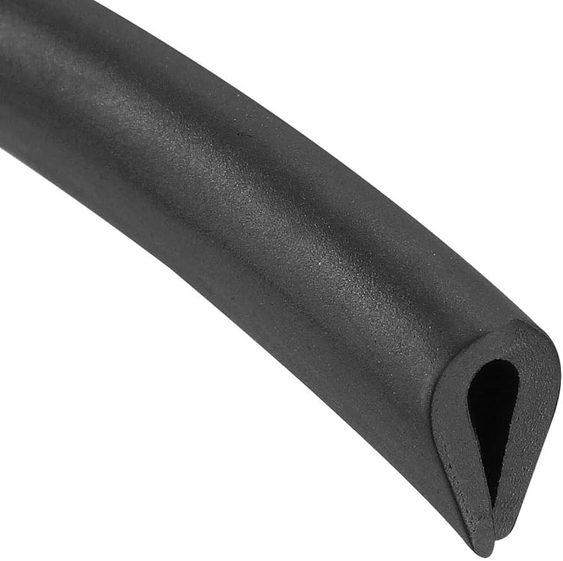 TA-VIGOR Black PVC U Seal Edge Trim Protector 1-2mm Edge 3 Meter Length