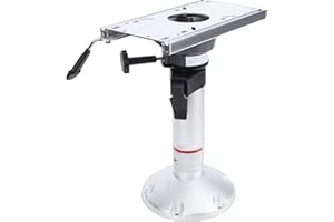 BAFOVY Boat Seat Pedestal with Slide, Adjustable Aluminum Alloy Boat Chair Base 17-24in for Yachts and Floating Docks