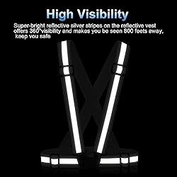 Reflective Vest Running Gear, 2Pack High Visible