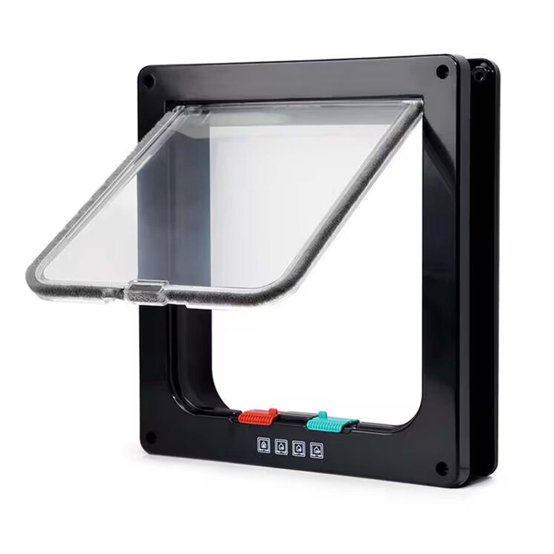 Moaobooh Cat Flap, 4 Way Locking Pet Door, Cat/Dog Flap with Tunnel