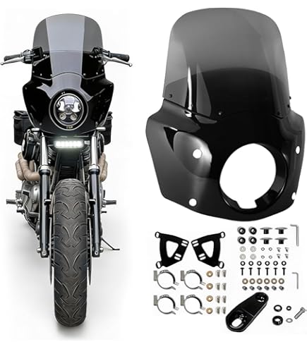 BOSYCY Road Warrior Motorcycle Fairing Windshield Kit Fit For Harley Softail Street Bob FXBB 2018-2020 FXBBS 2021-2024 FXST - 201355758 - View #6