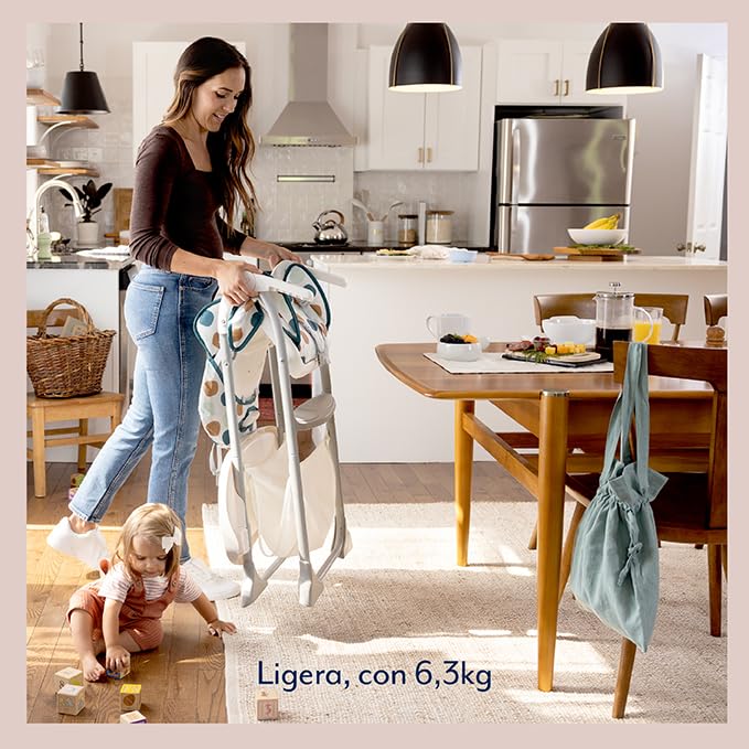 - SnackEase Seggiolone con chiusura rapida, reclinabile, da 6 mesi fino a circa 3 anni (max 15 kg), fantasia Nature Trail