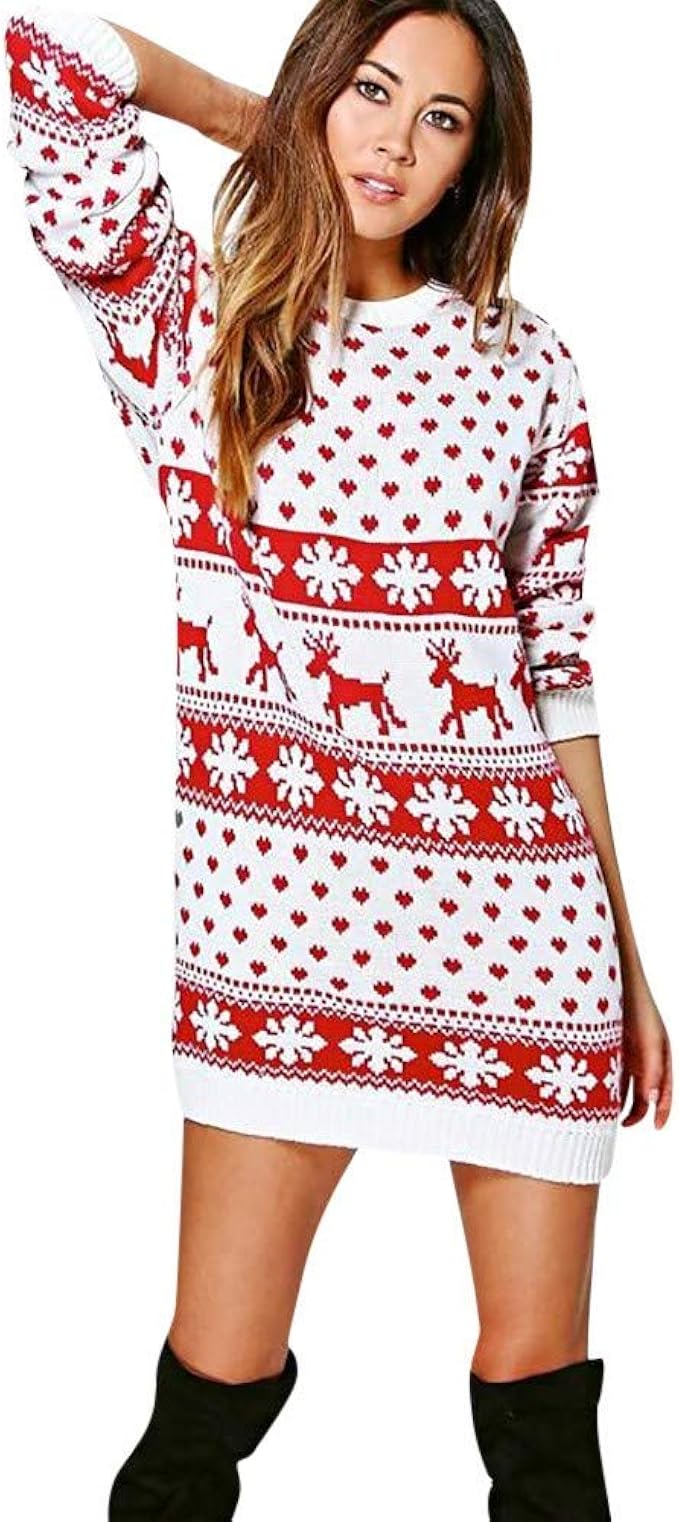 reindeer sweater dress