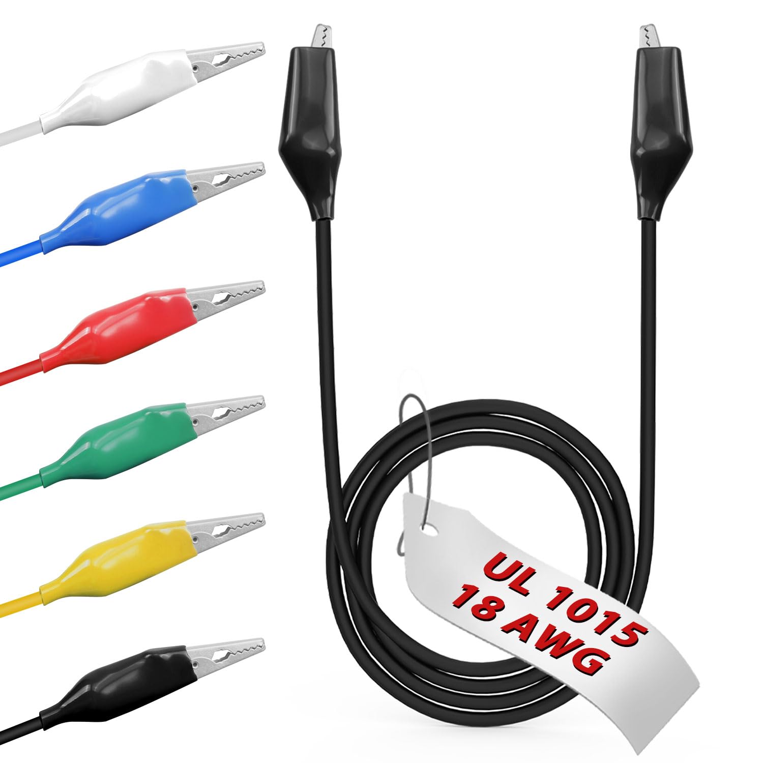 EDGELEC 6pcs/40in. Alligator Clips Electrical with