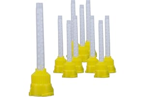 50 PCs 4.2mm Yellow Impression Mixing Tips by JEVOLVE – Precision Tips for Crafting, Resin Mixing, Paint Application, DIY Projects, Model Building, and Detailing – Durable, Easy-to-Use Tools