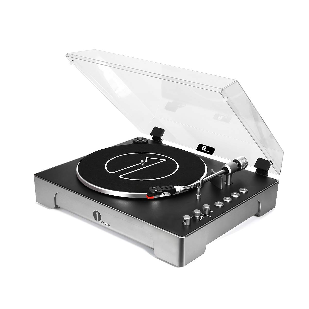 1byone FullyAutomatic 3Speed Turntable Record Player with Adjustable