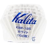 Kalita Wave Paper Coffee Filters I Larger Size 185 I 100 Count I Specially Pour Over Dripper I Made in Japan, Large, White
