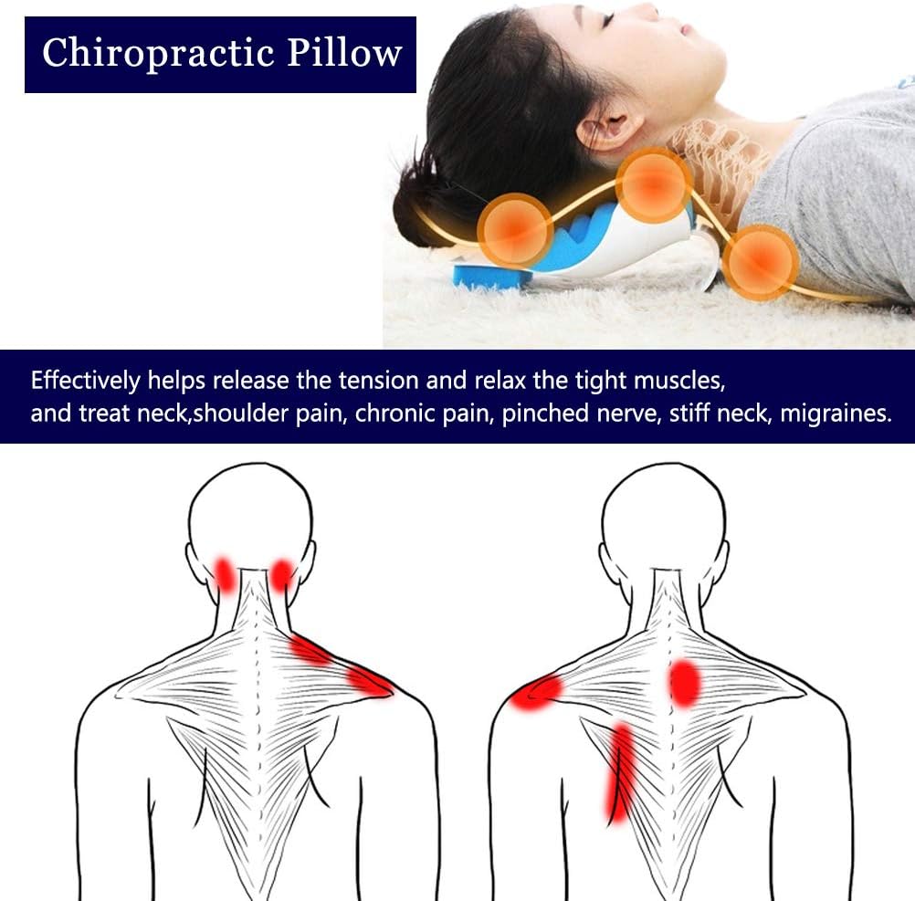 Zabrina Chiropractic Pillow, Cervical Neck Pillow, Neck Massage Cervical Pillow, Chiropractic Pillow for Neck Pain Relief, Neck Support Pillow for Neck and Shoulder Pain Relief Support: Home & Kitchen
