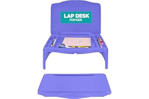 MAVOCRAFT Foldable Lap Desk for with Storage - Portable Laptop Table - Breakfast in Bed, Serving Tray, Car Desk & Gaming (Pur