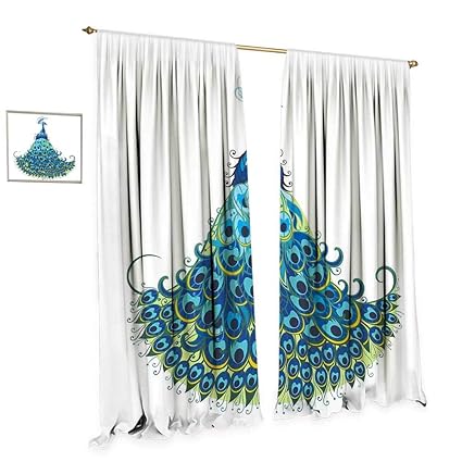 Peacock Kitchen Curtains