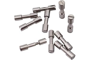FOIBURELY 10 sets of stainless steel bracket bolt fasteners tactical lock rivets, knife DIY tool handle fastener revision, EDC knife screw(Head Diameter6 mm)