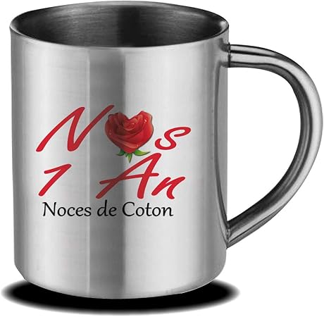 Stylx Design Mug Anniversaire De Mariage 1 An Noces De Coton En