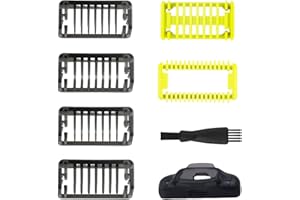 Compatible with Philips Shaver Norelco OneBlade QP2520 QP2530 QP2630 QP6510, Guide Comb 1/2/3/5 MM Beard Trimmer Guards Repla