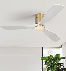Sofucor 52" Low Profile Ceiling Fan, Flush Mount