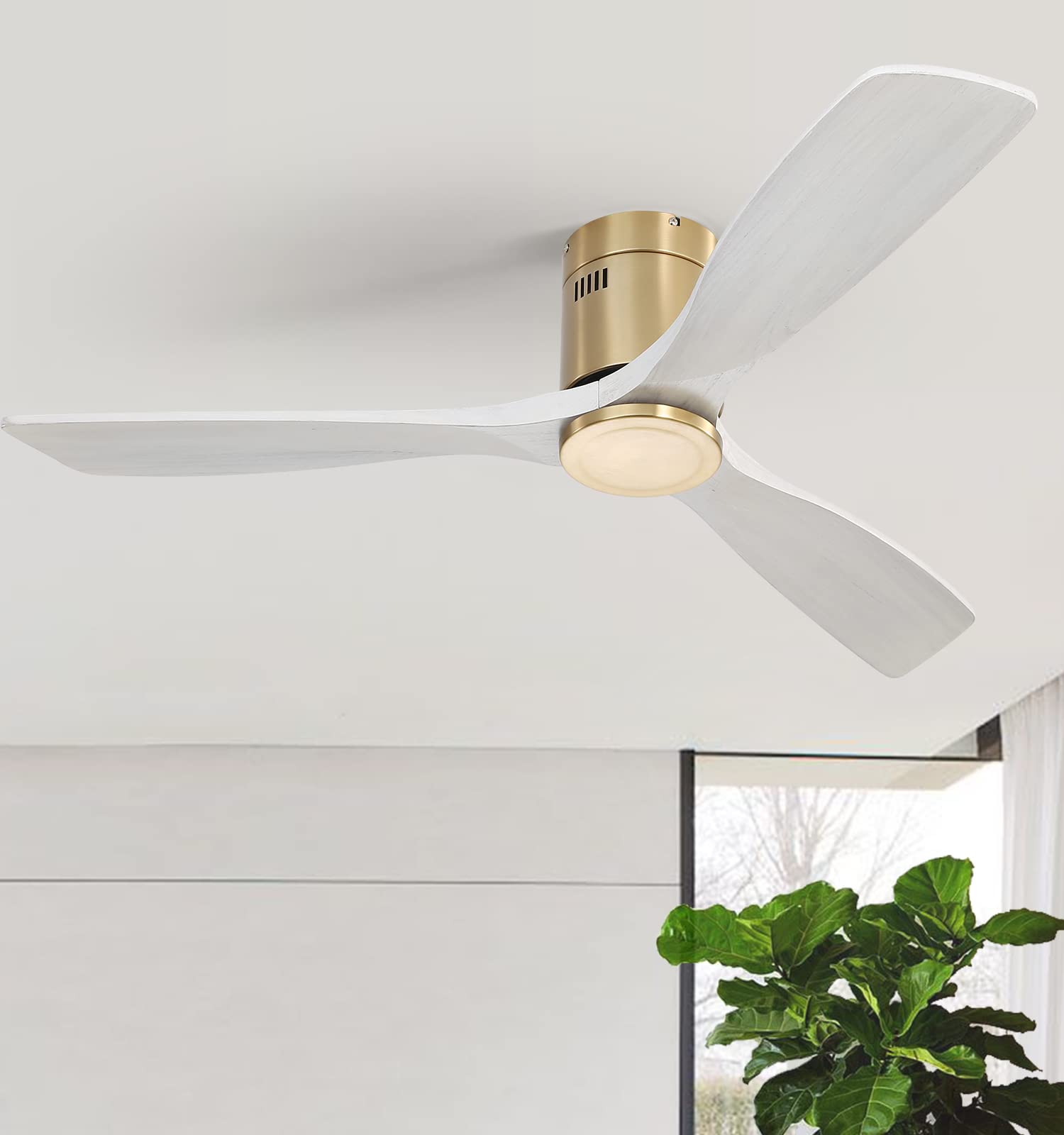 Sofucor 52" Low Profile Ceiling Fan, Flush Mount