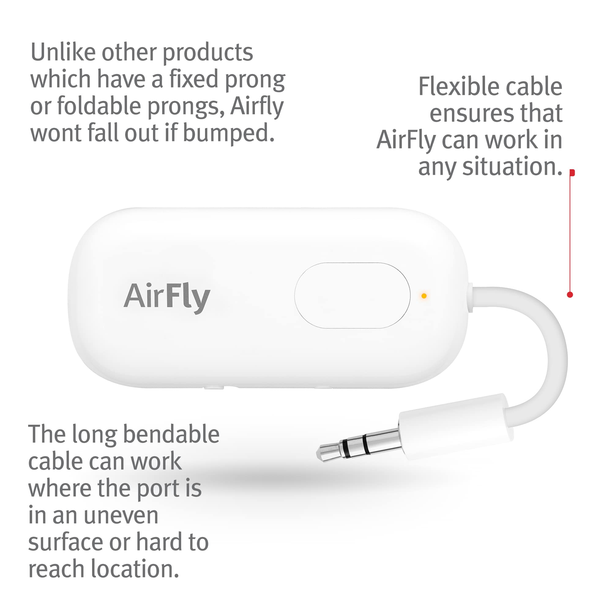Twelve South AirFly Pro Deluxe | Bluetooth Wireless Audio Transmitter/Receiver for up to 2 AirPods/Wireless Headphones Use with 3.5mm Audio Jack; International Headphone Adapter & Travel Case