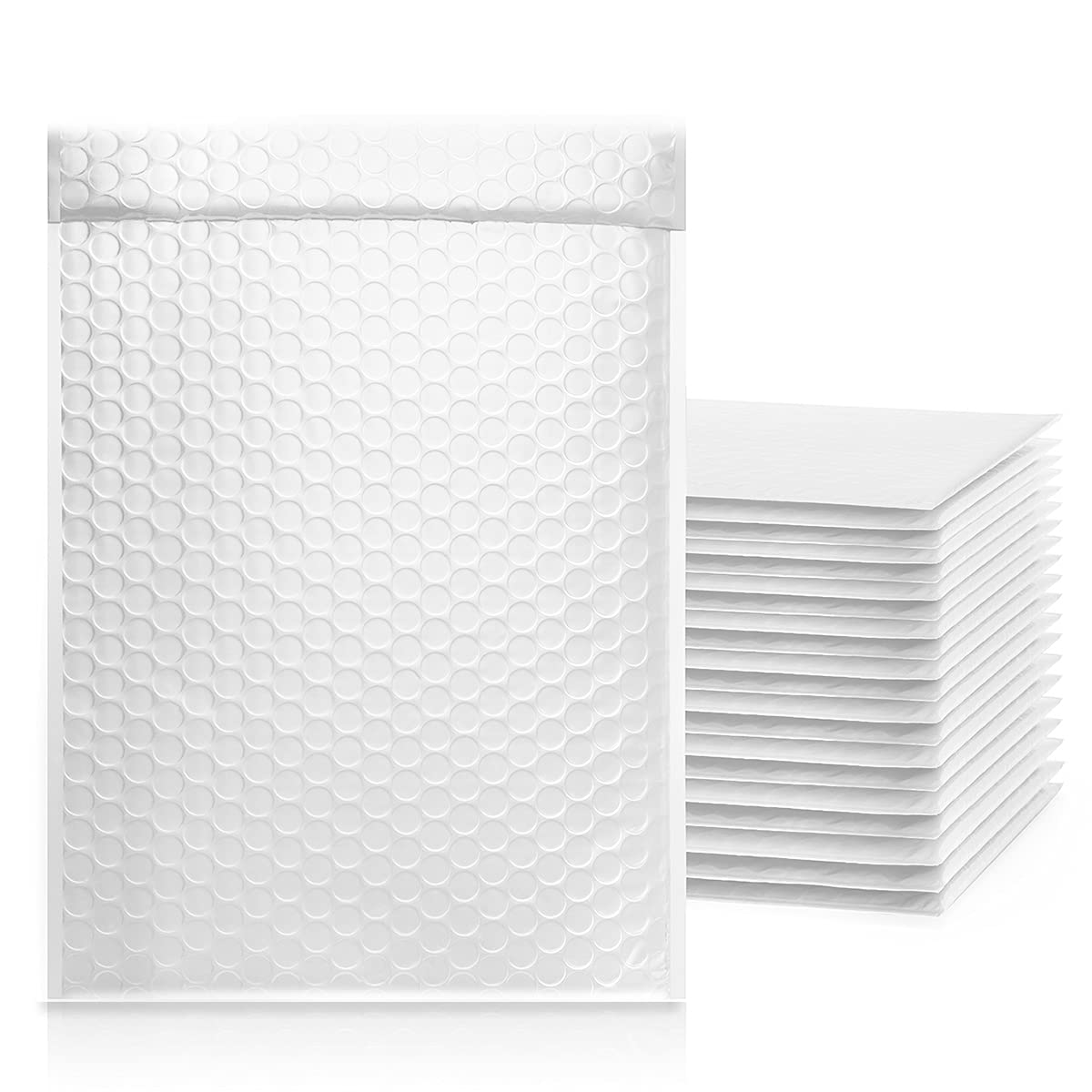 TONESPAC Poly Bubble Mailers, 25Pcs 7x10 Inch Small Padded Envelopes, White Bubble Envelopes Bags Waterproof Self Seal Bubble Wrap Envelopes for Shipping, Mailing, Packaging, Bulk (180 x 260mm) — image 1