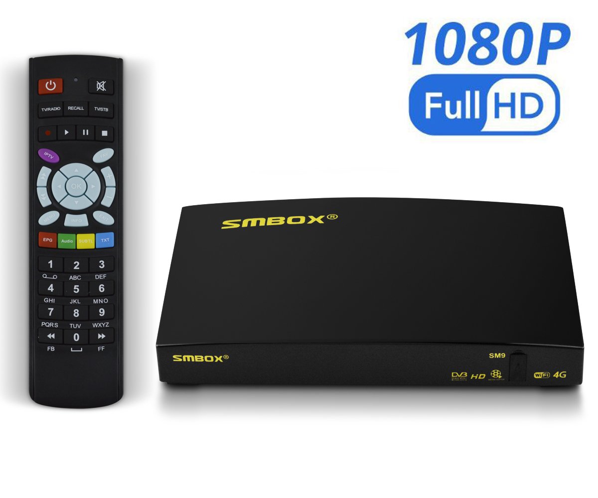 SMBOX SM P Full HD Receptor de satélite TV Box con todos