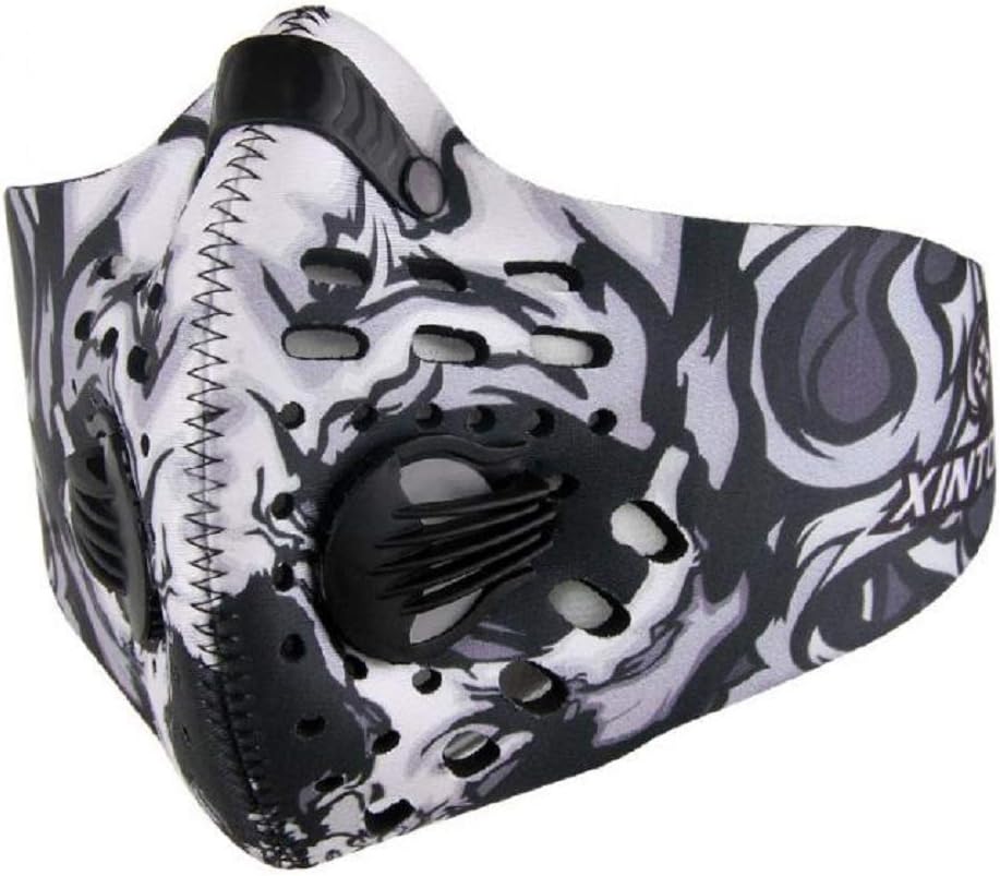 Aerobin Anti Dust Sports Mask, Carbon Filter Anti-pollution Sports Mask Activated Carbon Dustproof Mask Half Face Mask for Running Cycling Skiing Outdoor Activities