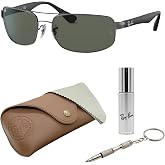 Ray-Ban RB3445 Rectangle Sunglasses with Official Eyewear Kit