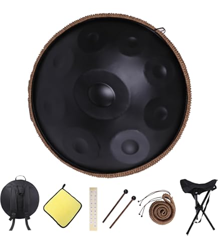 Amazon.com: 18 Inches G Minor Kurd Handpan Drum,440Hz 9 Notes Hand
