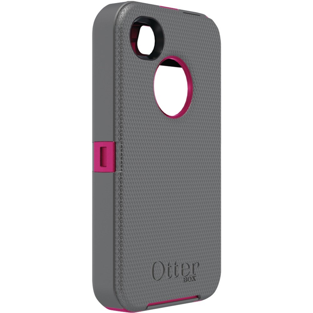 OTTERBOX DEFENDER SERIES Case and Holster for iPhone 4/4S - Retail Packaging - Pink/Gray Image