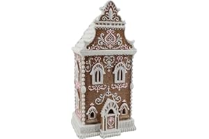 December Diamonds Gingerbread Sweet Shoppe House Figurine with LED - Christmas Decor