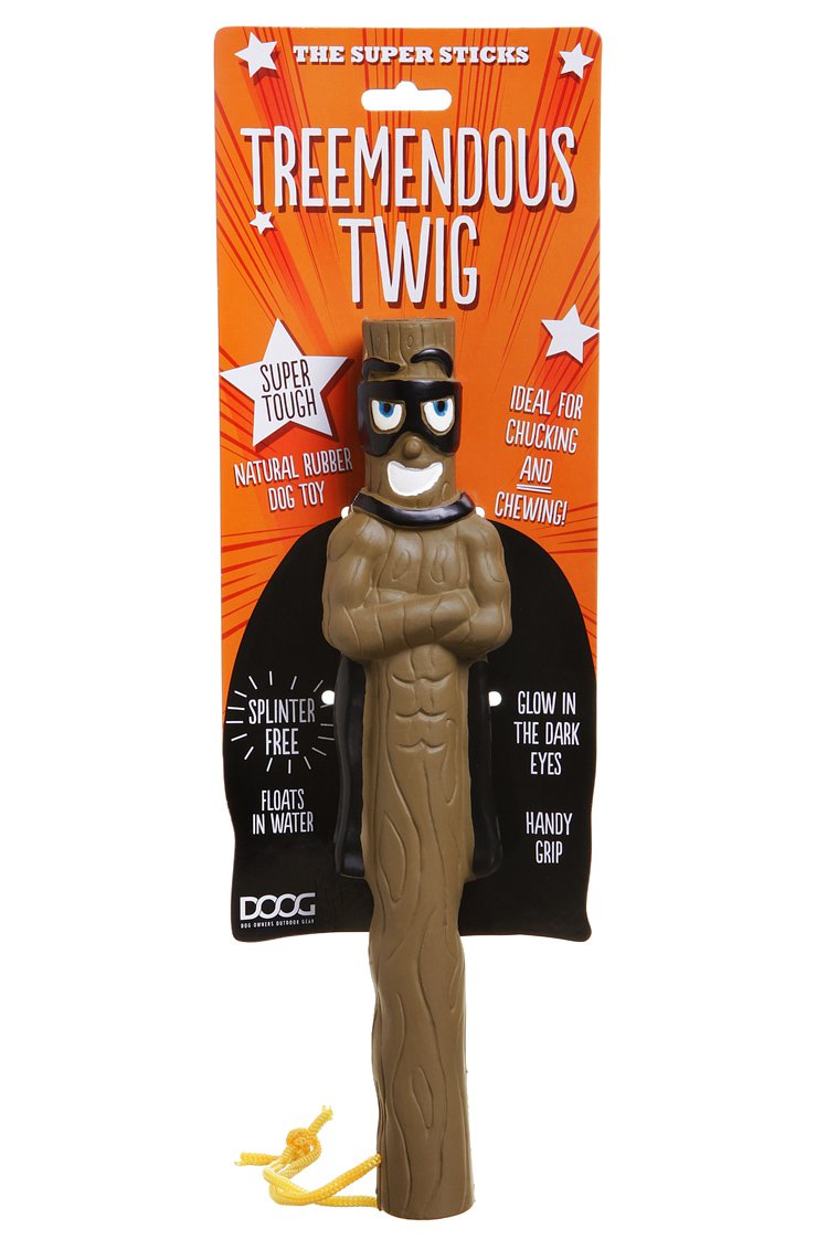 DOOG - The Supersticks Tree-Mendous Twig Fetch Toys Safer Than Real Sticks, Splinter Free, Glow-in-The-Dark Eyes, Floats, Easy to Clean