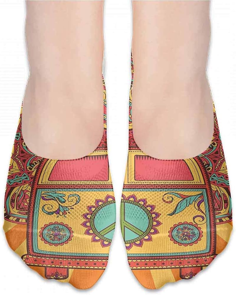 Amazon Com Men S Socks Summer 70s Party Decorations Hippie