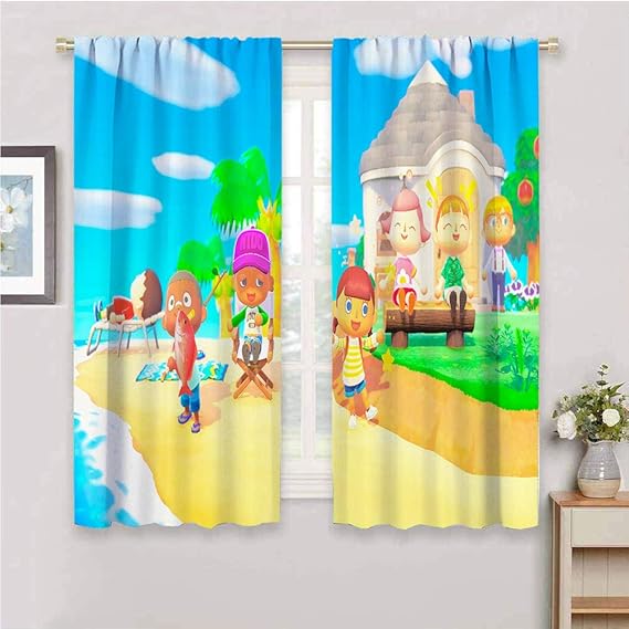 Blackout Curtains for Bedroom Animal Crossing New Horizons