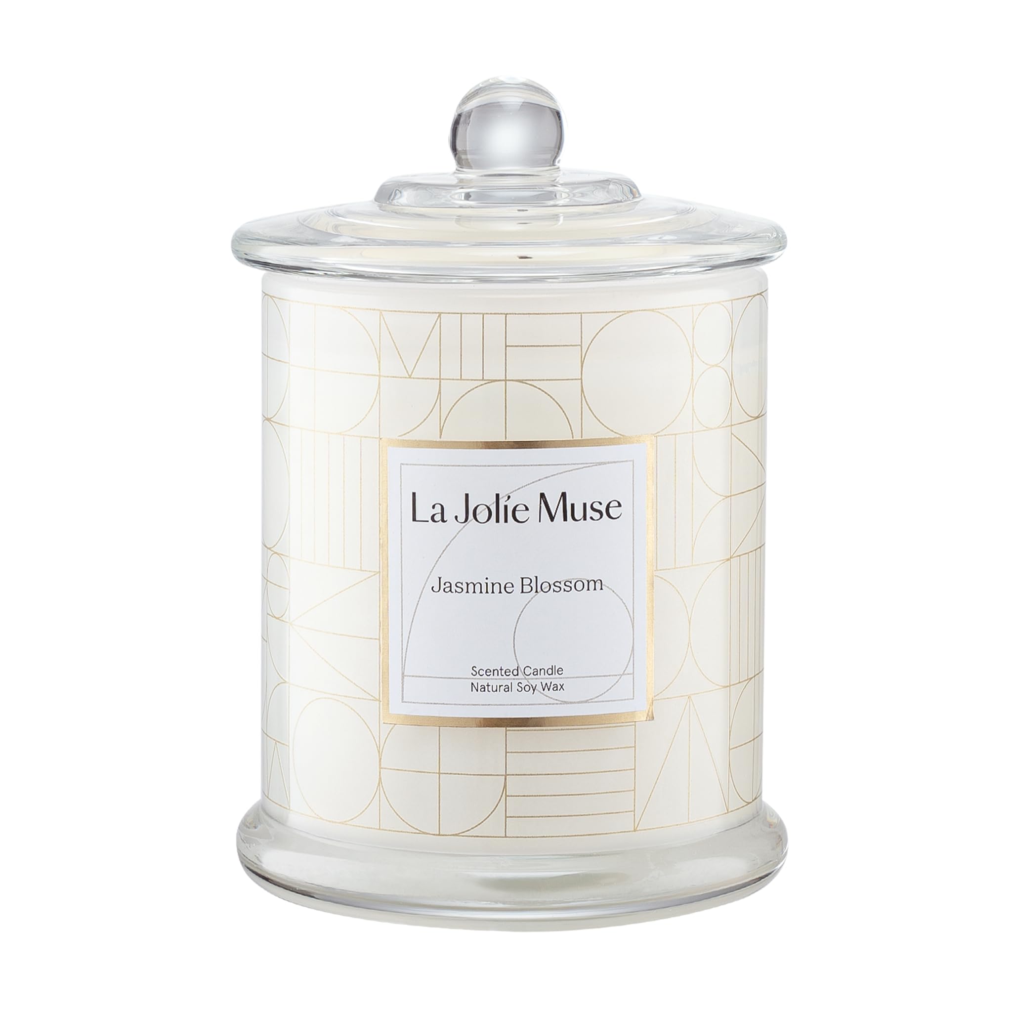 La Jolíe Muse Scented Candles Gifts for Women, Jasmine Candle Mothers Day Gifts Set Glass Jar 9.9Oz /280g, Natural Soy Wax Candles 70 Hours Long Burning