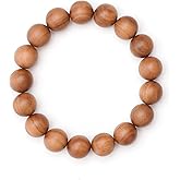 VIVIDOORA White Sandalwood Bracelet - Authentic India Mysore Sandalwood Beads Handcrafted, Soothing Aromatic Wood Bracelet for Buddhist, Meditation, Prayer, and Daily Wear, Gift for Men and Women