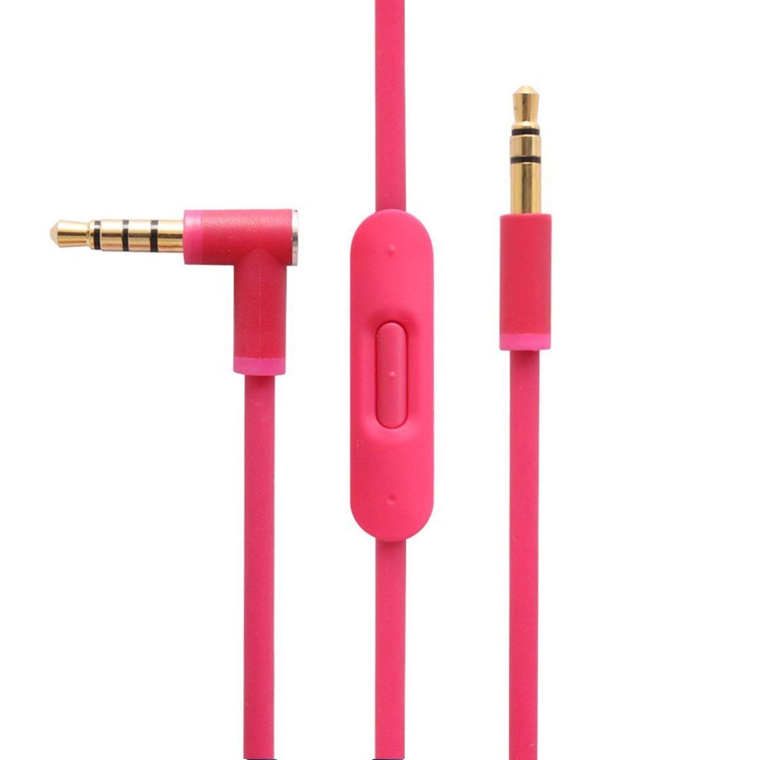 xperTEK V2 Control Talk 3.5mm Cable & Mic For Beats Solo/Studio 2.0 / Studio 3.0 / Solo 2.0 / Solo 3.0 / Mixr/Pro/Detox Headphones (Pink)