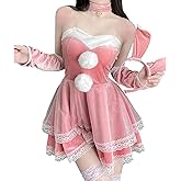 SNOMYRS Sexy Bunny Suit Cosplay Lingerie Mrs Claus Costume Kawaii Roleplay Santa Outfit For Easter Halloween Christmas