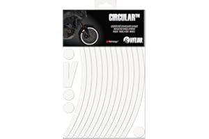 VFLUO - Motorcycle Reflective Wheel Stripes kit, 1 Wheel Rim Stickers Pack, 3M Technology™ - High lateral Visibility, Discree