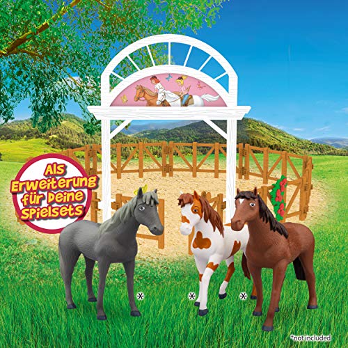 CRAZE Bibi und Tina Reitarena für Pferdefiguren Spielset Martinshof Pferdeset Pferde Mädchen Geschenk Spielwelt Bibi und Tina Spielzeug ab 3 Jahre Riding Arena 24058 – Bild 7