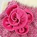 Fitwarm Elegant Pink Floral Faux Furred Dog Coats Pet Clothes Winter Dresses, Medium