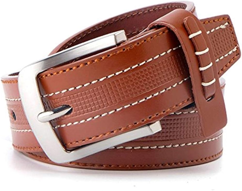 Men'S Belt Leather Casual Leather Belt 4.0Cm Belt Wide Belt Easy Men'S