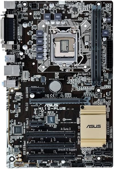 ASUS H110-PLUS Motherboard Intel LGA1151 H110 DDR4 ATX USB 3.0 Gigabit LAN
