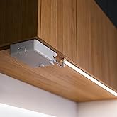 TIANCILC White LED Strip Lights, Wireless LED Strip Lights 40 inch for Kitchen Under Cabinet Lighting, Shelves, Under Counter, Closet, Cordless Click Light, Neutral White 4000K