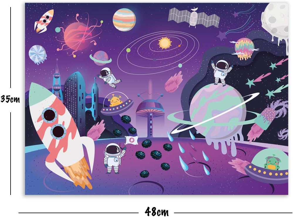 Sparkle and Glimmer Outer Space Puzzle 150 Piece Jigsaw Puzzle for