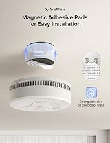 X-Sense Smoke Alarm SD11 10-Year Battery Magnetic Mount LED Silence view 4