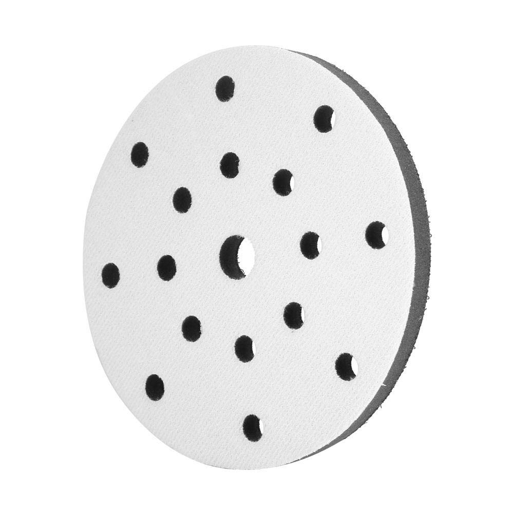 CHICIRIS 6 Inch Sanding Discs Hook and Loop Sander Sandpaper 150mm Diameter Soft Buffer Sponge Interface Cushion Pad for Sanding Pads(17 Holes)
