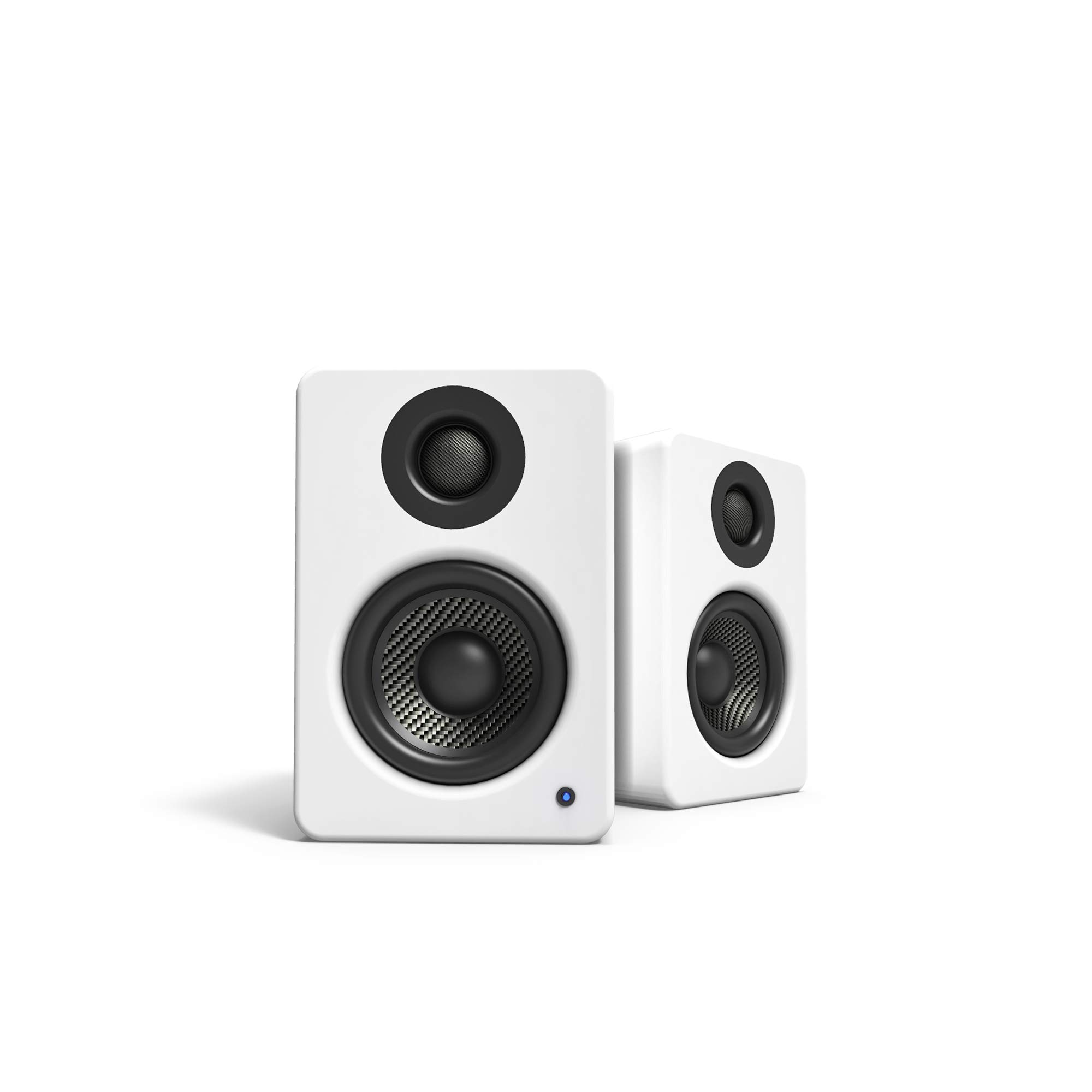 Kanto YU2 Powered Desktop Speakers | 3" Composite Drivers | 3/4" Silk Dome Tweeter | Class D Amplifier | 100W | Built-in USB DAC | Subwoofer Output | Matte White |